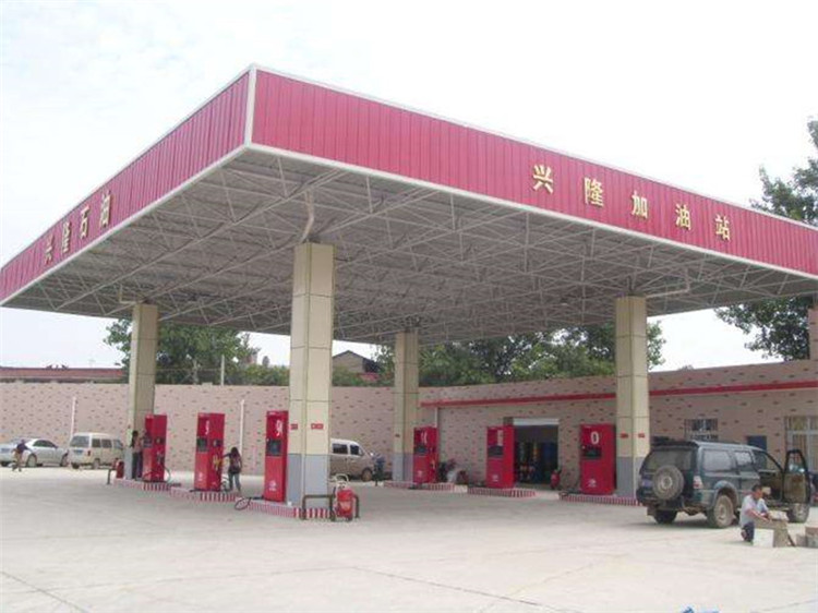 万源加油站钢结构网架案例9