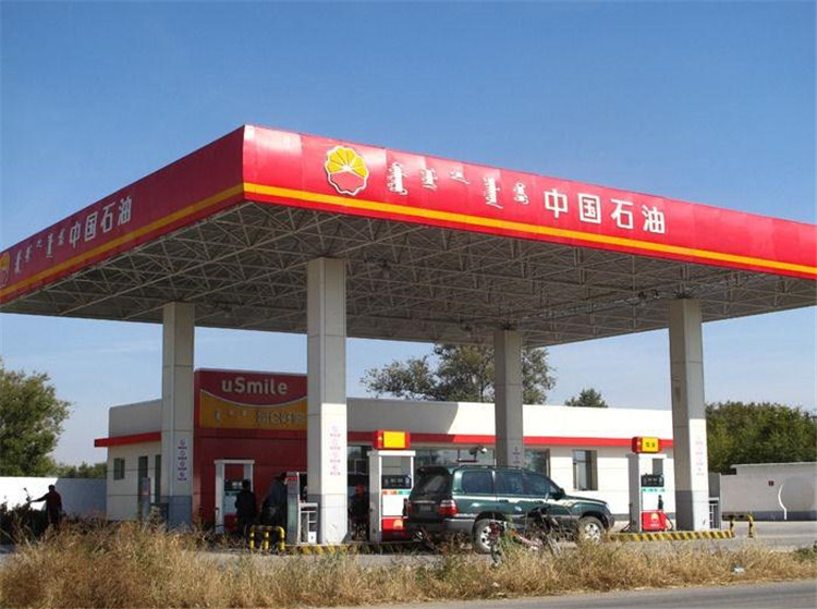 万源加油站钢结构网架案例1